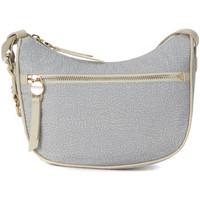 Borbonese Luna Petit shoulder bag in light grey jet fabric women\'s Shoulder Bag in grey