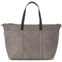 Borbonese shopping bag in o.p. natural jet fabric women\'s Shoulder Bag in brown