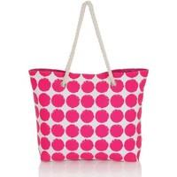 Boutique Ladies Large Canvas Summer Beach Tote Shopping Bag women\'s Shopper bag in pink