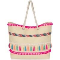 Boutique Ladies Large Bright Canvas Summer Beach Tote Shopping Bag women\'s Handbags in Multicolour