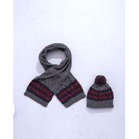 Boys Two Piece Chunky Knit Stripe Panel Set