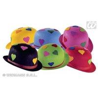 Bowler Felt Heart 6 Cols Asstd Bowler Hats Caps & Headwear For Fancy Dress