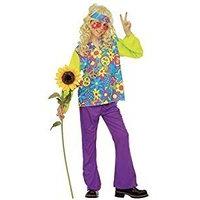 Boys Hippie Boy Child 158cm Costume Large 11-13 Yrs (158cm) For 60s 70s Hippy