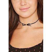 Bow-Front Faux Leather Choker
