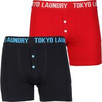 Boston Boxer Shorts Sets in Red / Navy - Tokyo Laundry