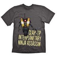 Borderlands Men\'s Cl4p-tp Interplanetary Ninja Assassin T-shirt Extra Extra Large Dark Grey (ge1798xxl)