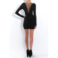 Bodycon Lace Up Back Dress