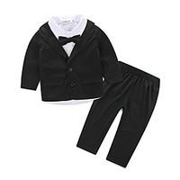 boys casualdaily solid clothing setcotton winter spring fall black