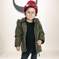 Boy Casual/Daily Solid Down Cotton Padded, Polyester Winter Long Sleeve