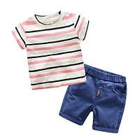 Boy\'s Clothing Set Cotton Children\'s Summer Boy\'s T-Shirt Short Sleeves Pants Shorts 2017 New Baby Korean Style