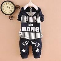 boys cotton clothing set spring fall striped