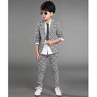 boys casualdaily print clothing setcotton spring fall blue red gray