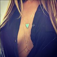 body jewelrybody chain harness necklace turquoise others unique design ...