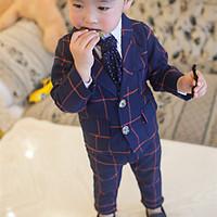 Boy\'s Check Suit Clothing Sets