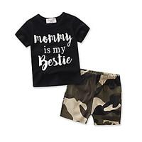 Boy Kids Sets Cotton Camouflage Baby Summer T-shirt Short Sleeve Clothing shorts Set