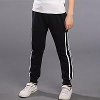 boys casualdaily striped pants rayon spring fall black