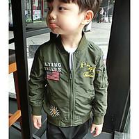 Boy\'s Casual/Daily Print Jacket CoatPolyester Winter Green