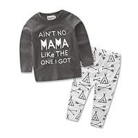 Boys Leisure suit Kids Letter Printing Long Sleeved T-shirt Cottom Pants Baby Clothing Set