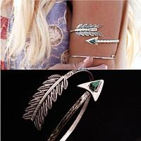 Body Jewelry Arm Cuff/Arm bands Unique Design Fashion Jewelry Feather Peacock Silver Jewelry Christmas Gifts 1pc