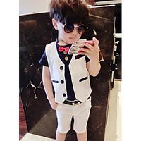 boys casualdaily solid clothing setcotton spring fall pink white