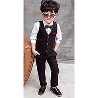 boys formal solid vest clothing setcotton spring fall green red white