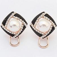 Bohemian Elegant Luxury Rhinestone Pearl Flowers Earrings Women\'s Party Movie Jewelry