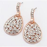 bohemian luxury fashion classic rhinestone droplets earrings womens pa ...