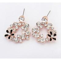 Bohemian Fashion Luxury Elegant Rhinestone Flower Earrings Women\'s Casual Earrings Set Gift Jewelry