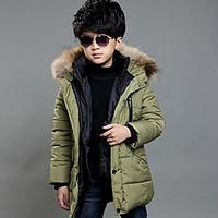 boys casualdaily solid down cotton padded cotton winter green