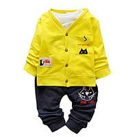 Boy\'s Cotton Fashion Spring/Fall Going out/Casual/Daily Cartoon Print Children Baby Sports Two-piece Clothing Set