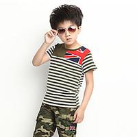 boys casualdaily striped clothing set cotton summer green