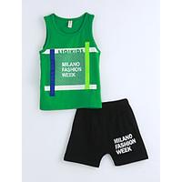 boys geometric sets cotton summer sleeveless clothing set