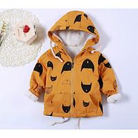 Boy Casual/Daily Animal Print Trench Coat, Cotton Winter / Fall Long Sleeve