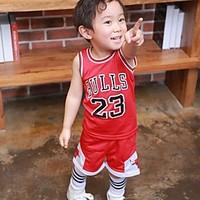 boys sports print clothing set cotton spring black red white