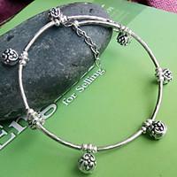 Bohemia Silver-Plated Small Ball Anklet