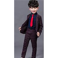 boys formal solid suit blazercotton spring fall blue purple