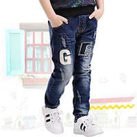 Boys\' Fashion Blue Pants Full Jeans (3-12 Years Old)