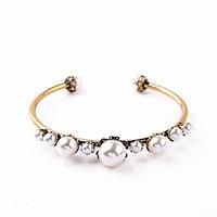 bohemian rhinestone cuff bracelets golden pearl bracelet fashionable g ...