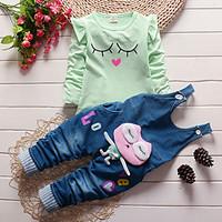 boys casualdaily print clothing set cotton spring fall green pink whit ...