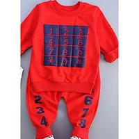 boy casualdaily print sets cotton winter fall clothing set