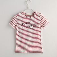 Boy Casual/Daily Polka Dot Tee, Cotton Summer Short Sleeve