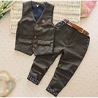 boys casualdaily solid clothing setcotton spring fall gray