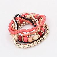 Bohemia Style Acrylic Beads Strand Bracelet (1 Set)