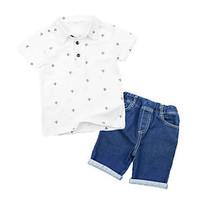 boys print sets rayon summer short sleeve clothing set