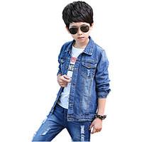 Boy Casual/Daily Print Trench Coat, Polyester All Seasons Spring Fall Long Sleeve