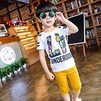 boys cotton fashion pure cotton round collar short sleeve t shirt cart ...