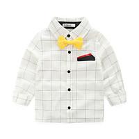 Boy Going out Casual/Daily Party/Cocktail Houndstooth Sets, Cotton Polyester All Seasons Long Sleeve Clothing Set