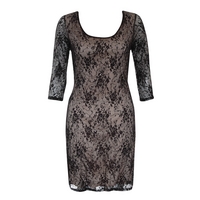 Bow Back Sequin Lace Dress