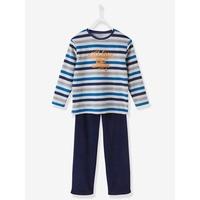 boys velvet pyjamas stripednavy