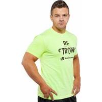 bodybuildingcom clothing be strong tee medium neon yellow